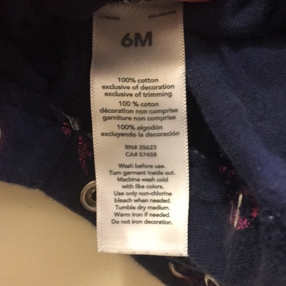 two 3/6M 100% cotton rompers carter's/gymboree - Picture 6 of 6